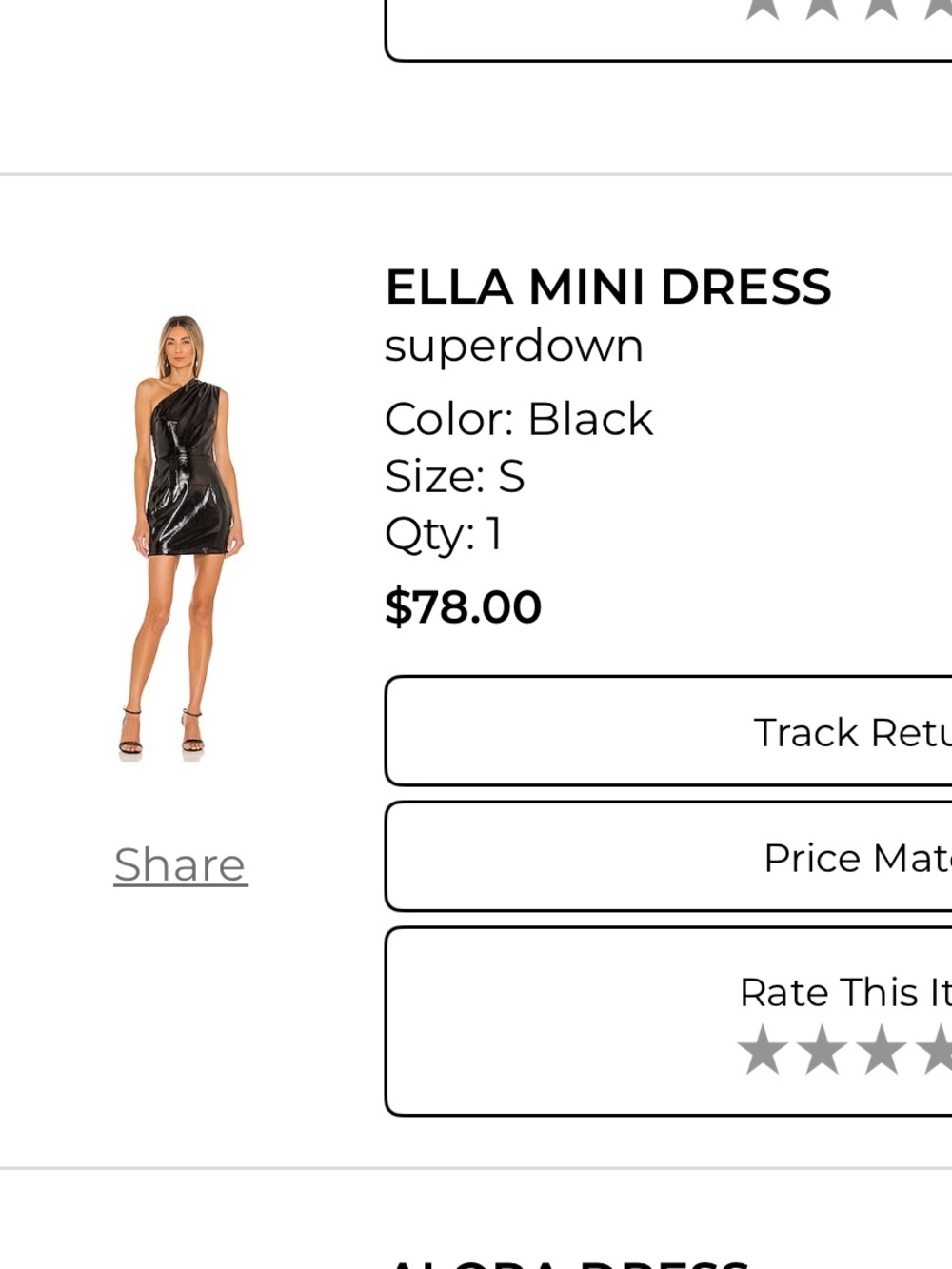 superdown Black One-Shoulder Mini Dress